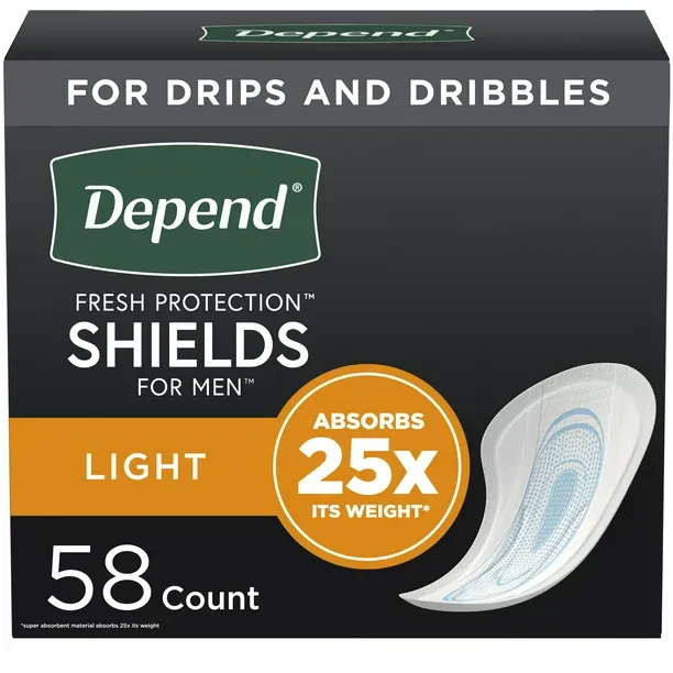 Depend for Men Shields Light Absorbency