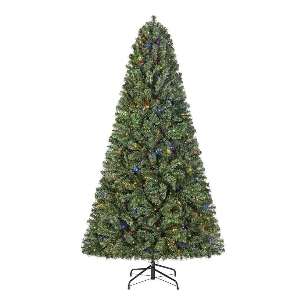 6.5 ft. Pre-Lit LED Festive Pine Artificial Christmas Tree