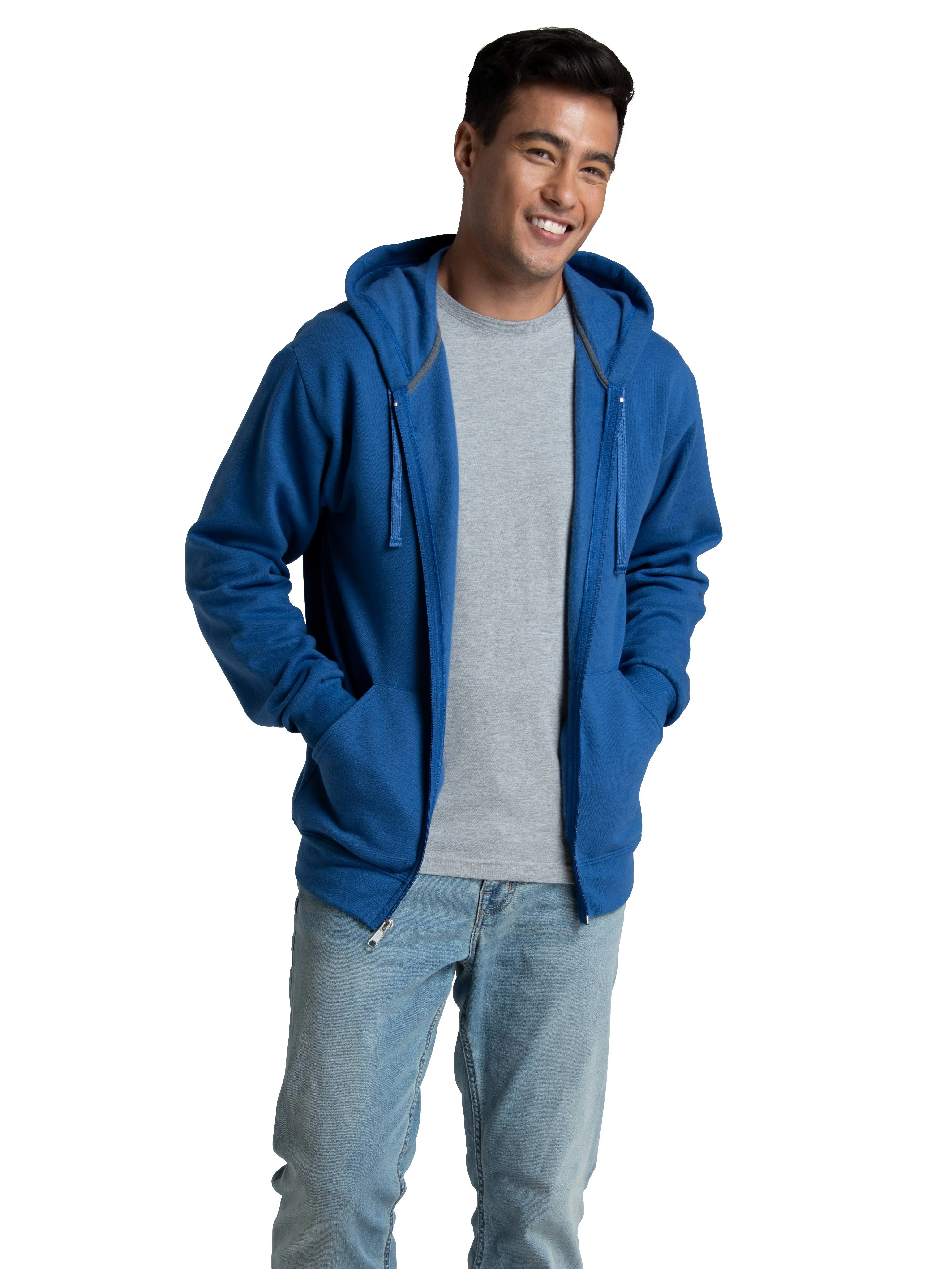 Fruit of The Loom Men's EverSoft Fleece Full Zip Hoodie Jacket