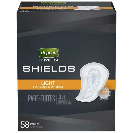 Depend Incontinence Shields for Men, Light Absorbency