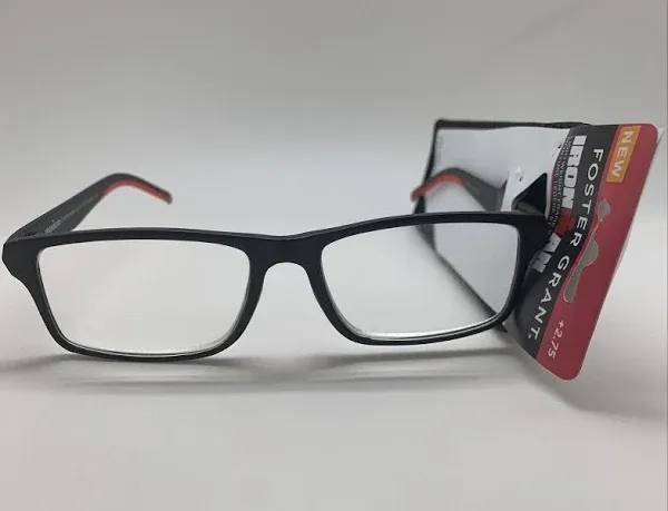 Foster Grant Ironman Men's Reading Glasses Red Black +3.00