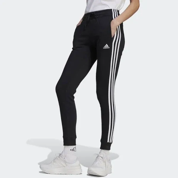 NWT adidas 3 stripe slim fit black joggers Sz.Large