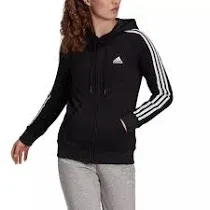 adidas Women's Essentials 3-Stripes Full-Zip Fleece Hoodie