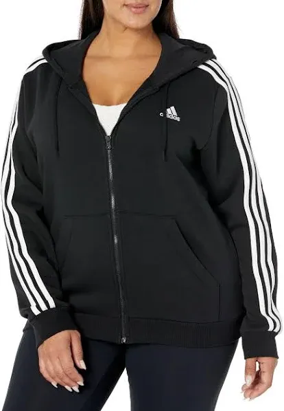 adidas Women's Essentials 3-Stripes Full-Zip Fleece Hoodie