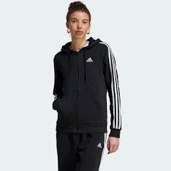 Essentials 3-Stripes Full-Zip Fleece Hoodie