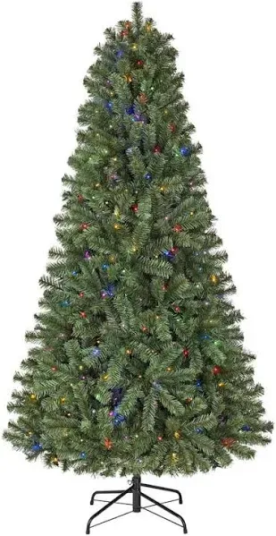 Home Accents Holiday Pre-Lit LED Festive Pine Artificial Christmas Tree