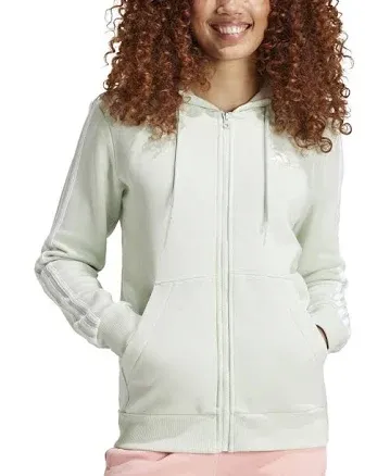 adidas Women's Essentials 3-Stripes Full-Zip Fleece Hoodie