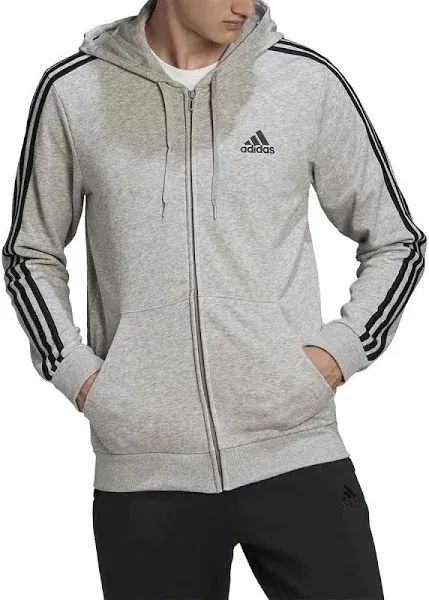 adidas s Essentials 3-Stripes Fleece Full Zip Hoodie