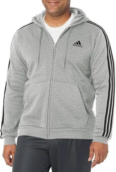 adidas s Essentials 3-Stripes Fleece Full Zip Hoodie