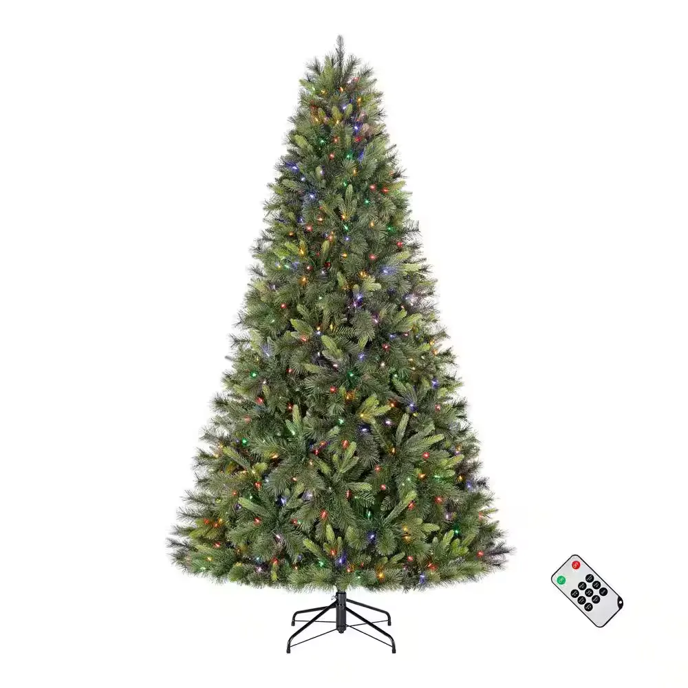 The Home Depot 7.5 ft. Pre-Lit LED Forest Pine Artificial Christmas Tree