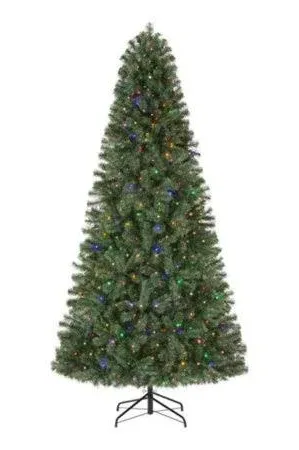 Home Accents Holiday 7.5 ft. Pre-Lit LED Festive Pine Artificial Christmas Tree